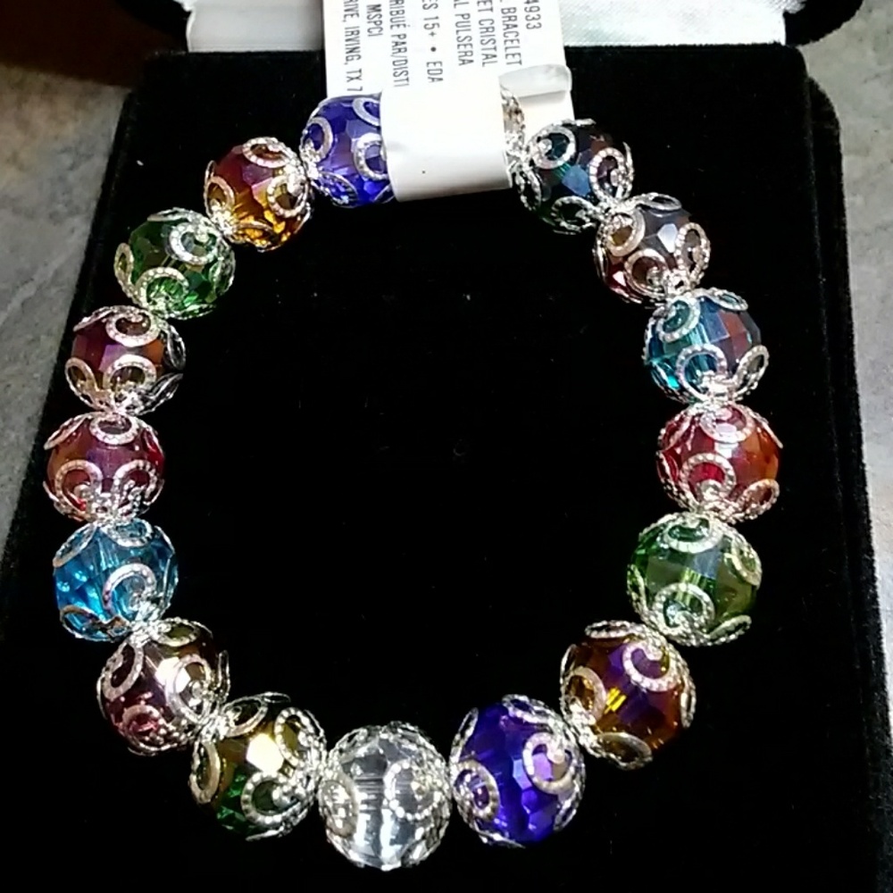 Multi-Color Crystal Bracelet - Picture 3 of 5
